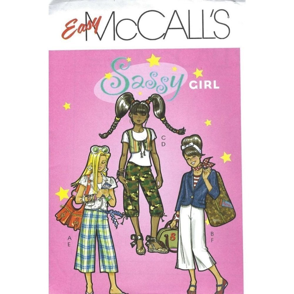 McCalls Sewing Pattern 5312 Jacket Vest Pants Girls Size 7-14